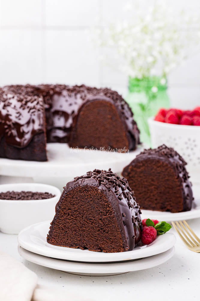 Chocolate Sour Cream Pound Cake with Chocolate Ganache Glaze {exclusive}