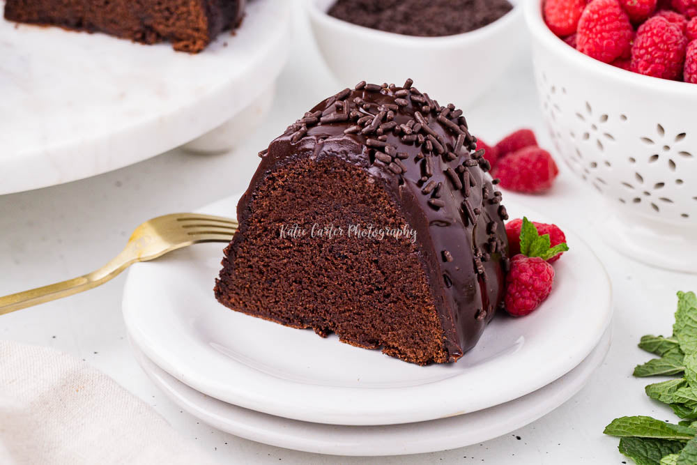 Chocolate Sour Cream Pound Cake with Chocolate Ganache Glaze {exclusive}