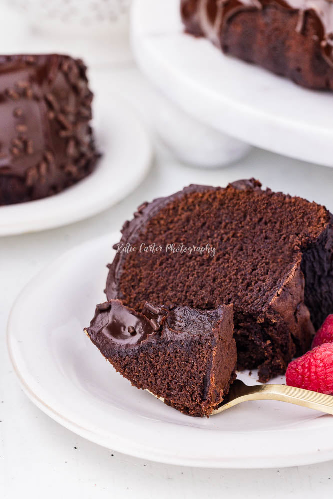 Chocolate Sour Cream Pound Cake with Chocolate Ganache Glaze {exclusive}