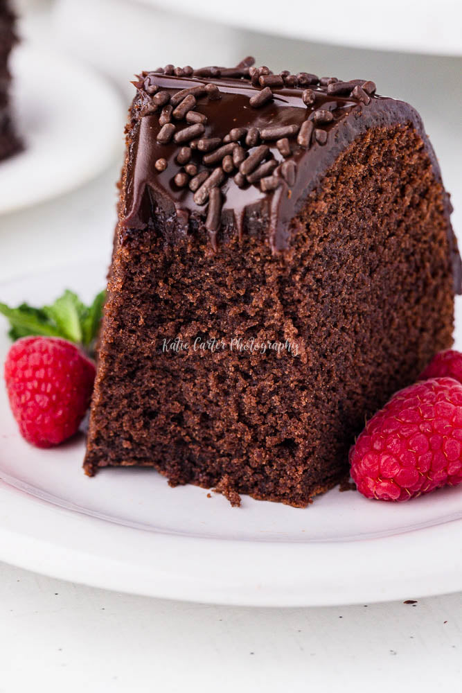 Chocolate Sour Cream Pound Cake with Chocolate Ganache Glaze {exclusive}