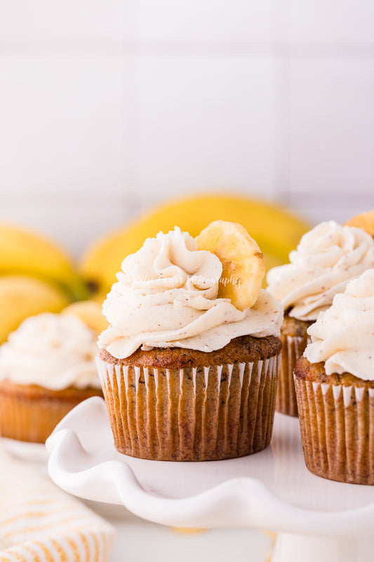 Banana Cupcakes with Browned Butter Frosting {Exclusive}