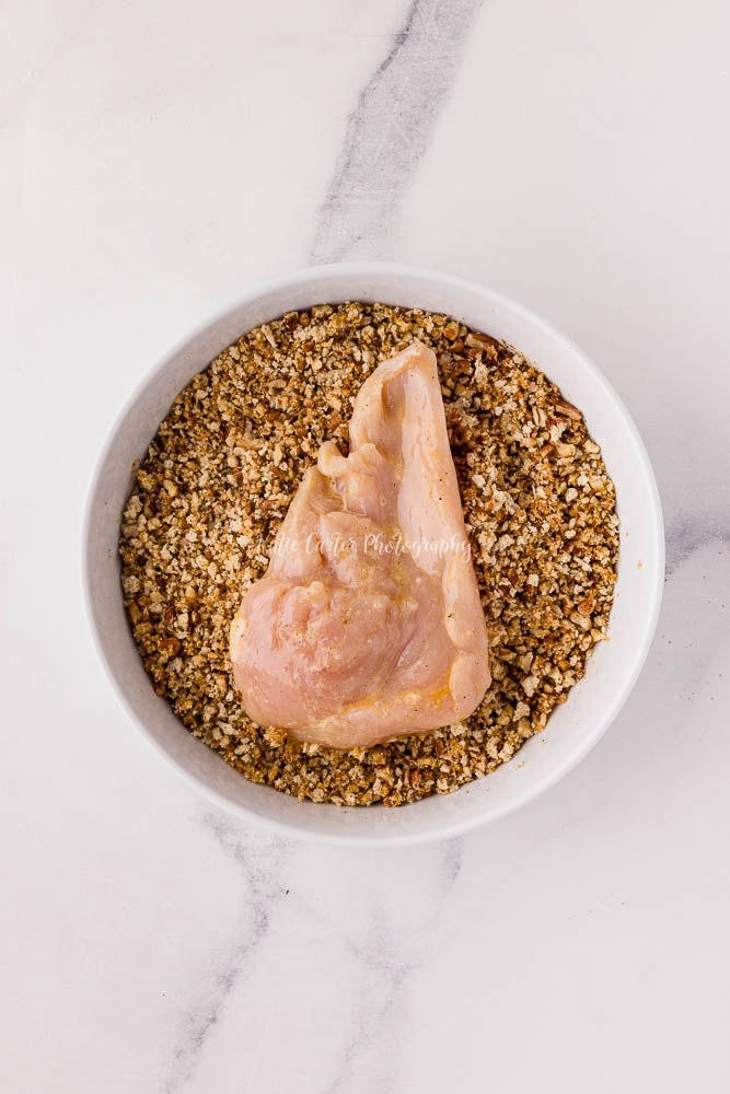 Pecan Crusted Chicken with Honey Mustard Sauce {exclusive}