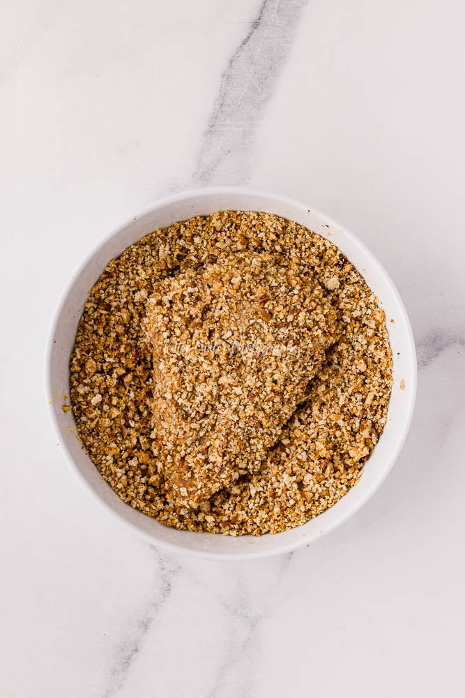 Pecan Crusted Chicken with Honey Mustard Sauce {exclusive}