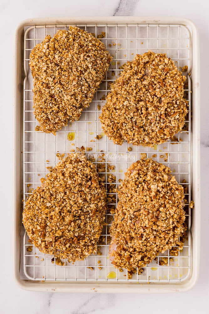Pecan Crusted Chicken with Honey Mustard Sauce {exclusive}