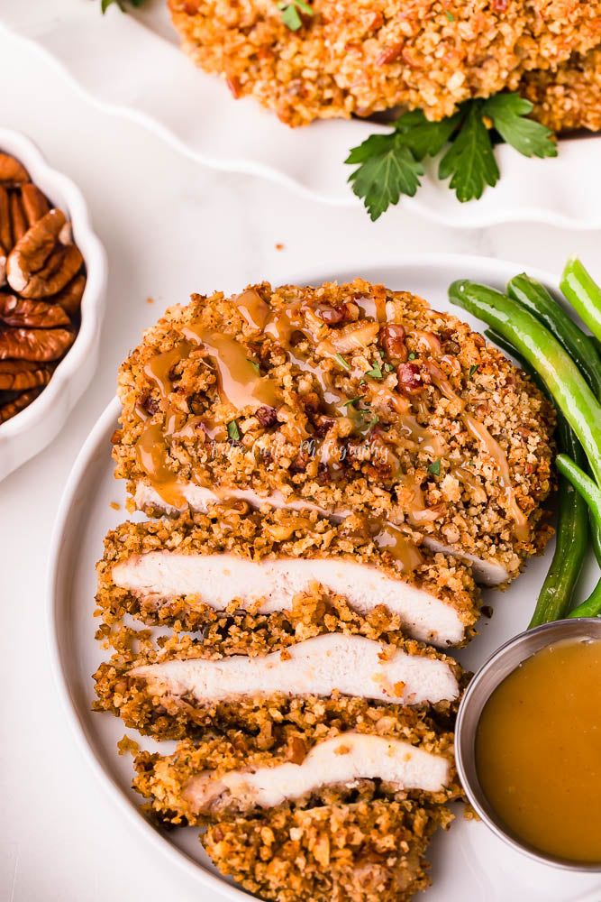 Pecan Crusted Chicken with Honey Mustard Sauce {exclusive}