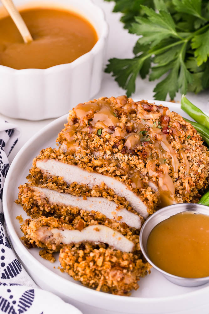 Pecan Crusted Chicken with Honey Mustard Sauce {exclusive}