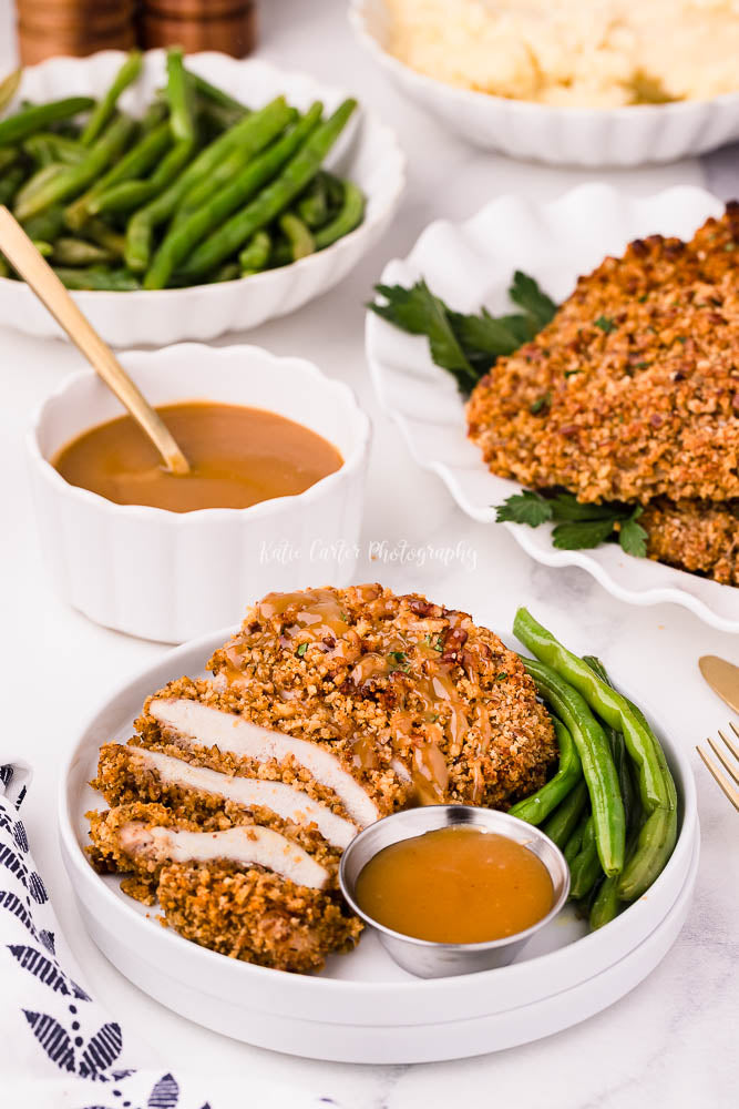 Pecan Crusted Chicken with Honey Mustard Sauce {exclusive}