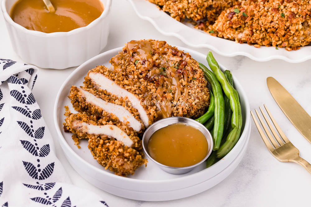 Pecan Crusted Chicken with Honey Mustard Sauce {exclusive}