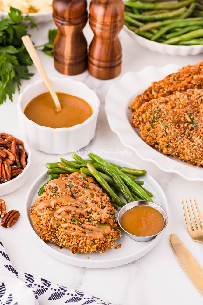 Pecan Crusted Chicken with Honey Mustard Sauce {exclusive}