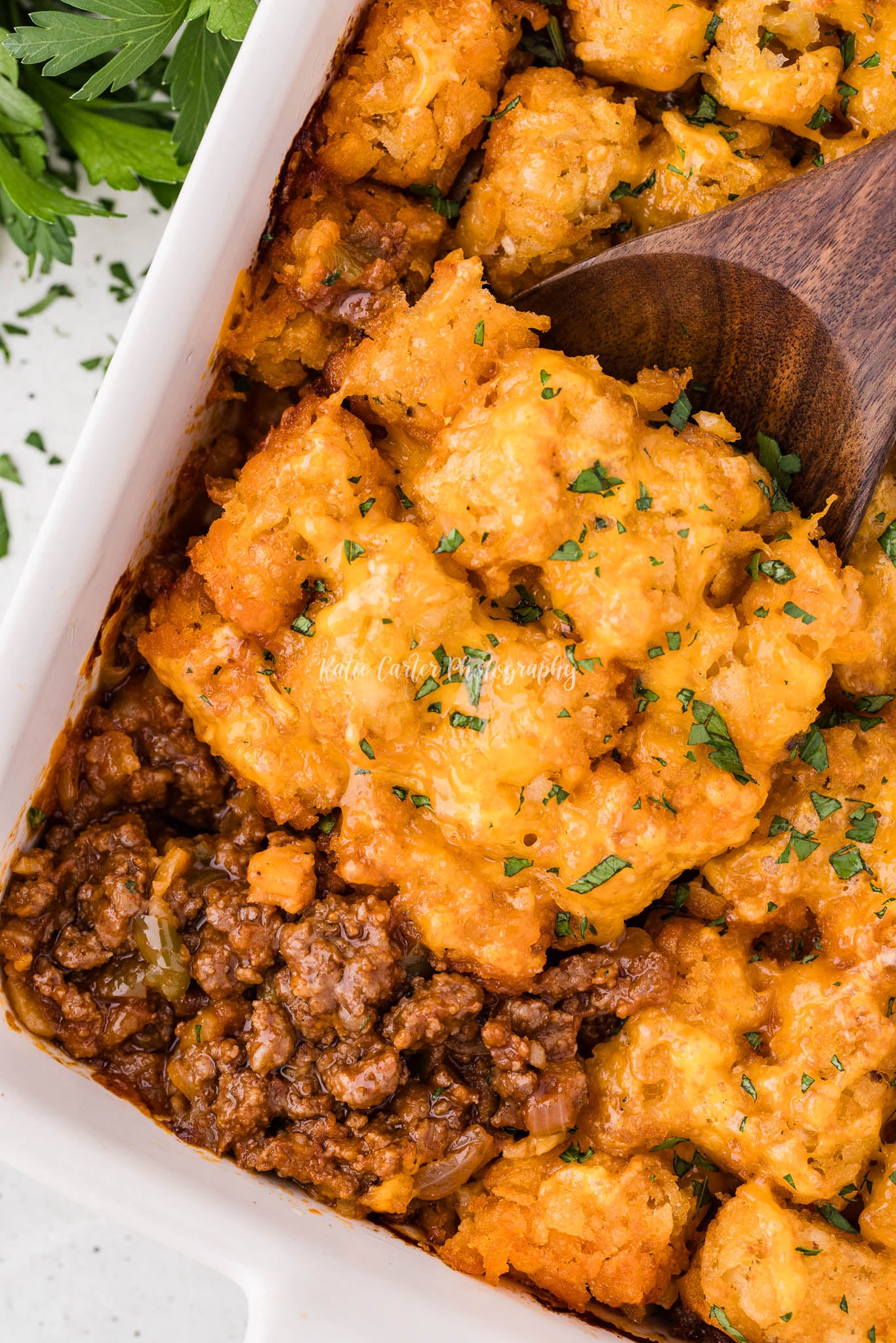 Sloppy Joe Tater Tot Casserole